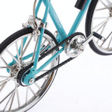 Maxbell 1/10 Scale Simulation Alloy Mini Mountain Bike Bicycle Model Gift Sky Blue A