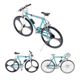 Maxbell 1/10 Scale Simulation Alloy Mini Mountain Bike Bicycle Model Gift Sky Blue A