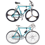Maxbell 1/10 Scale Simulation Alloy Mini Mountain Bike Bicycle Model Gift Sky Blue A