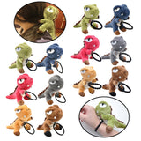 Maxbell Hair Ring Dinosaur Head Rope Plush Toy Short Plush Toy for Kids Green A