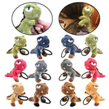 Maxbell Hair Ring Dinosaur Head Rope Plush Toy Short Plush Toy for Kids Green A