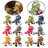 Maxbell Hair Ring Dinosaur Head Rope Plush Toy Short Plush Toy for Kids Green A