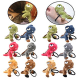 Maxbell Hair Ring Dinosaur Head Rope Plush Toy Short Plush Toy for Kids Green A