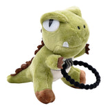 Maxbell Hair Ring Dinosaur Head Rope Plush Toy Short Plush Toy for Kids Green A