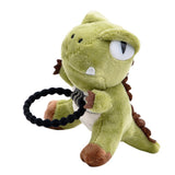 Maxbell Hair Ring Dinosaur Head Rope Plush Toy Short Plush Toy for Kids Green A