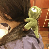 Maxbell Hair Ring Dinosaur Head Rope Plush Toy Short Plush Toy for Kids Green A