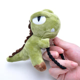 Maxbell Hair Ring Dinosaur Head Rope Plush Toy Short Plush Toy for Kids Green A