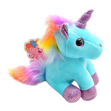 Maxbell Unicorn Plush Stuffed Keychain Animal Handbag Keyring for Girls Gift Blue