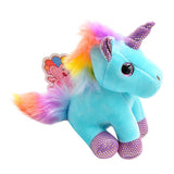 Maxbell Unicorn Plush Stuffed Keychain Animal Handbag Keyring for Girls Gift Blue