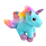 Maxbell Unicorn Plush Stuffed Keychain Animal Handbag Keyring for Girls Gift Blue