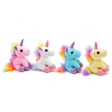 Maxbell Unicorn Plush Stuffed Keychain Animal Handbag Keyring for Girls Gift Blue