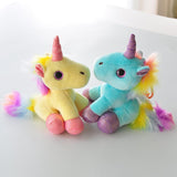 Maxbell Unicorn Plush Stuffed Keychain Animal Handbag Keyring for Girls Gift Yellow