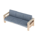 Maxbell 1/12 Miniature Dollhouse Sofa Arm Chair Dolls House Furniture Couch Blue