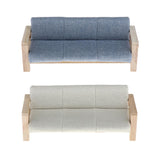 Maxbell 4pcs Simulation Mini 1:12 Wooden Sofa Model with Cushion Living Room Decor