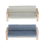 Maxbell 4pcs Simulation Mini 1:12 Wooden Sofa Model with Cushion Living Room Decor