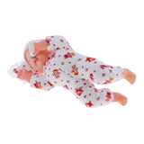 Maxbell 30cm Simulation Vinyl Reborn Sleeping Doll Model Kids Gift Toy Red Normal