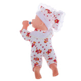 Maxbell 30cm Simulation Vinyl Reborn Sleeping Doll Model Kids Gift Toy Red Normal