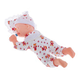 Maxbell 30cm Simulation Vinyl Reborn Sleeping Doll Model Kids Gift Toy Red Normal