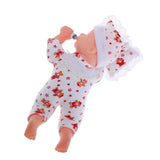 Maxbell 30cm Simulation Vinyl Reborn Sleeping Doll Model Kids Gift Toy Red Normal