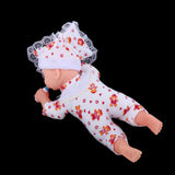 Maxbell 30cm Simulation Vinyl Reborn Sleeping Doll Model Kids Gift Toy Red Normal