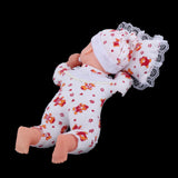 Maxbell 30cm Simulation Vinyl Reborn Sleeping Doll Model Kids Gift Toy Red Normal