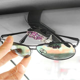 Maxbell Maxbell Car Auto Sun Visor Sunglasses Eyeglass Card Ticket Holder Clip Purple Clouds