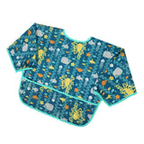 Maxbell Drooling Teething Waterproof Bib with Sleeve for Baby Toddlers Octopus M
