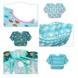 Maxbell Drooling Teething Waterproof Bib with Sleeve for Baby Toddlers Octopus M