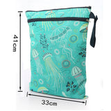 Maxbell Waterproof Reusable Zip Pouch Infant Wet Dry Bag Cloth Diaper Nappy Green