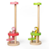 Maxbell Early Education Jumping Toy Elastic Board Beating Tapping Wood Animal Red