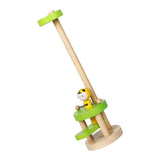 Maxbell Early Education Jumping Toy Elastic Board Beating Tapping Wood Animal Green