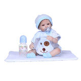 Maxbell Reborn Adorable 16 inch Doll Lifelike Silicone Baby Doll Pacifier Bottle Set