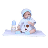 Maxbell Reborn Adorable 16 inch Doll Lifelike Silicone Baby Doll Pacifier Bottle Set