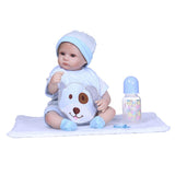 Maxbell Reborn Adorable 16 inch Doll Lifelike Silicone Baby Doll Pacifier Bottle Set