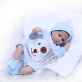 Maxbell Reborn Adorable 16 inch Doll Lifelike Silicone Baby Doll Pacifier Bottle Set