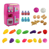 Maxbell Simulation Refrigerator Vending Machine Pretend Play Kitchen Toy Gifts Pink