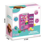 Maxbell Simulation Refrigerator Vending Machine Pretend Play Kitchen Toy Gifts Pink