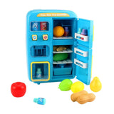 Maxbell Simulation Refrigerator Vending Machine Pretend Play Kitchen Toy Gifts Blue