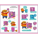 Maxbell Simulation Refrigerator Vending Machine Pretend Play Kitchen Toy Gifts Blue