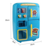 Maxbell Simulation Refrigerator Vending Machine Pretend Play Kitchen Toy Gifts Blue