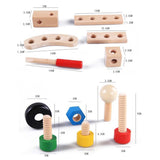 Maxbell Wooden DIY Car Plane Disassembly Nuts Building Blocks Kids Educational Toy