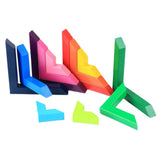 Maxbell Children's Multicolored Right-Angle Building Blocks Set Stacking Blocks Set