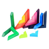 Maxbell Children's Multicolored Right-Angle Building Blocks Set Stacking Blocks Set