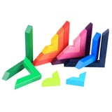 Maxbell Children's Multicolored Right-Angle Building Blocks Set Stacking Blocks Set