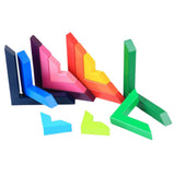 Maxbell Children's Multicolored Right-Angle Building Blocks Set Stacking Blocks Set
