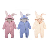 Maxbell Cotton Big Ear Bunny Zipper Jumpsuit Outfits Climbing Clothes Pink 66