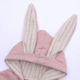 Maxbell Cotton Big Ear Bunny Zipper Jumpsuit Outfits Climbing Clothes Pink 66