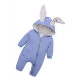 Maxbell Cotton Big Ear Bunny Zipper Jumpsuit Outfits Climbing Clothes Blue 66