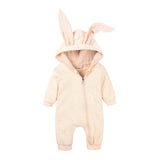 Maxbell Cotton Big Ear Bunny Zipper Jumpsuit Outfits Climbing Clothes Yellow 80