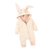 Maxbell Cotton Big Ear Bunny Zipper Jumpsuit Outfits Climbing Clothes Yellow 80